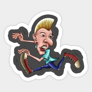 Running punk Sticker